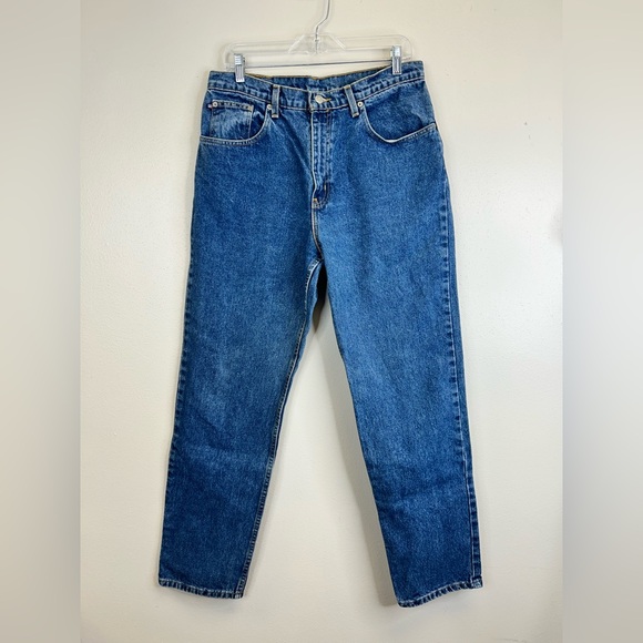 Vintage Polo Ralph Lauren Womens 14 Straight Leg Blue Jeans Classic Preppy 90s - Picture 2 of 12